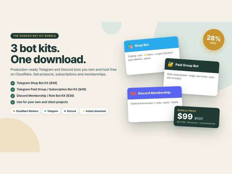 Bot Kit Bundle — all 3 kits preview