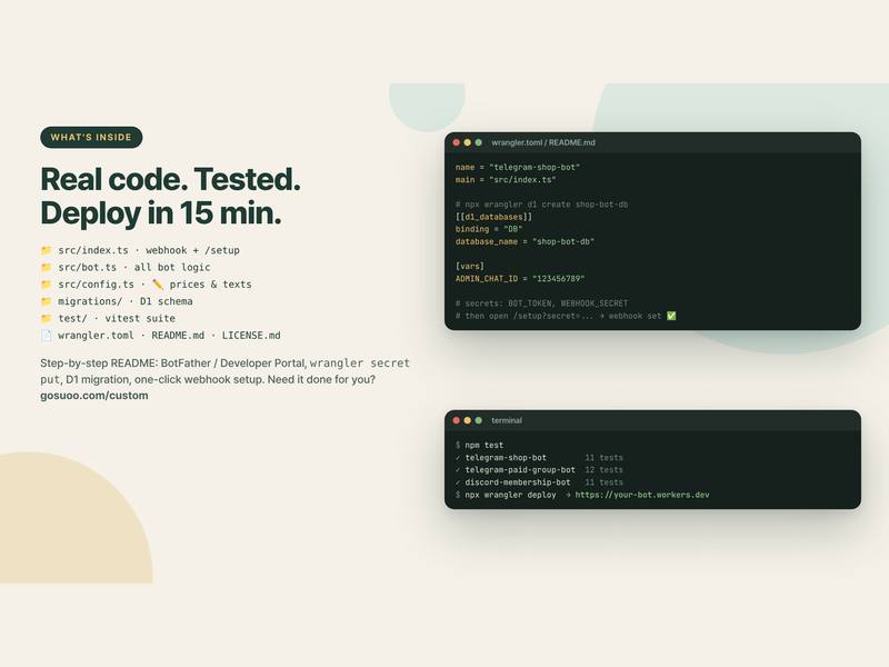 Telegram Shop Bot Kit preview