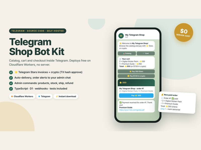 Telegram Shop Bot Kit preview